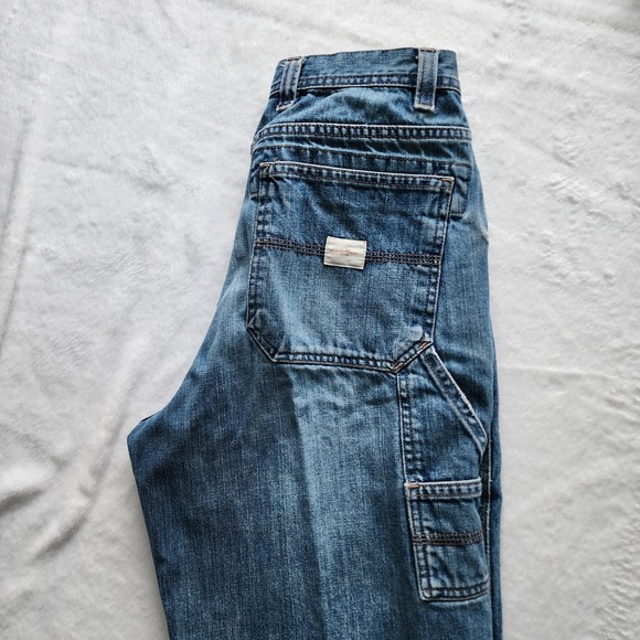 Vintage Eddie Bauer Carpenter Jeans Mens 29W 26L Denim Relaxed Straight Leg Blue - Picture 15 of 16